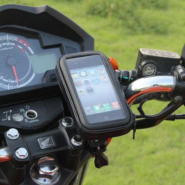 Suporte Celular Tomada 2a Moto Carregador Usb Case 6,5'' - Foto 4