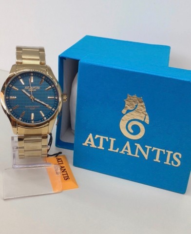 Relógios Atlantis dourado Masculino Prova D'agua - Foto 4