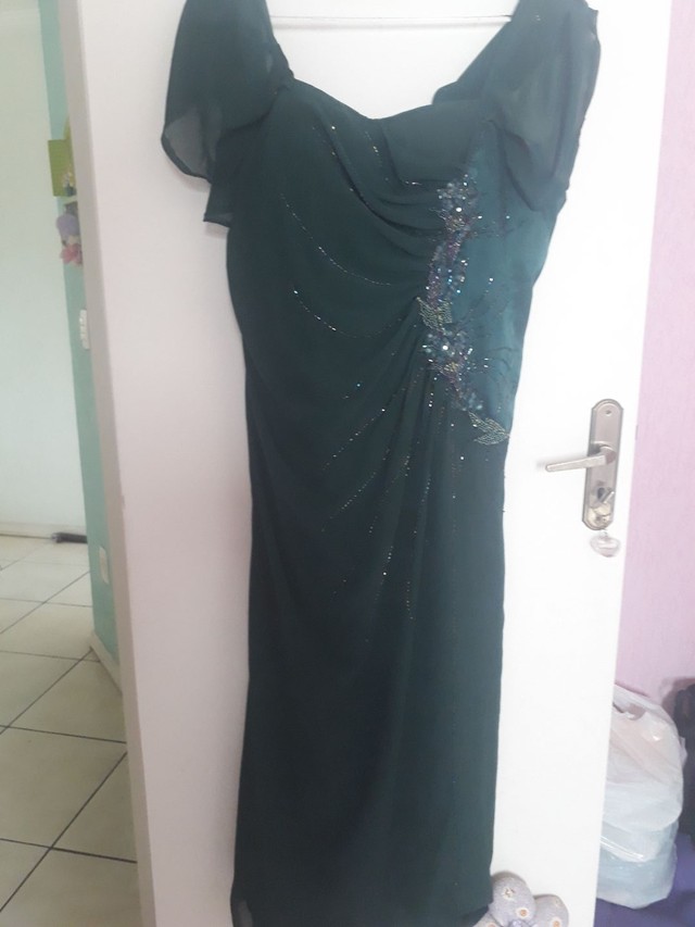 Vestido longo de festa verde  - Foto 4