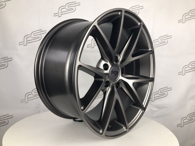 Rodas Niche Misano Grafite Semi-Brilho 5x120 - 18x8 e 18x9,5 aro 18 duas talas - Foto 4