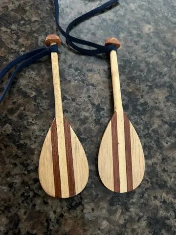 Miniaturas remo em madeira p/ canoa havaiana  - Foto 2