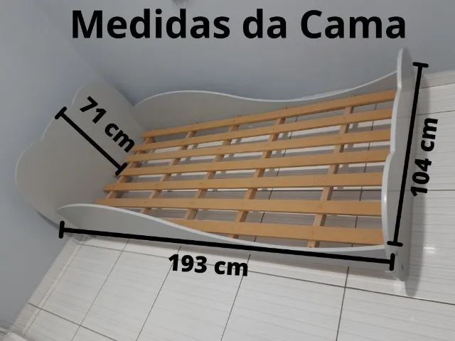 Cama Montessoriana Infantil Cinza 193x104cm