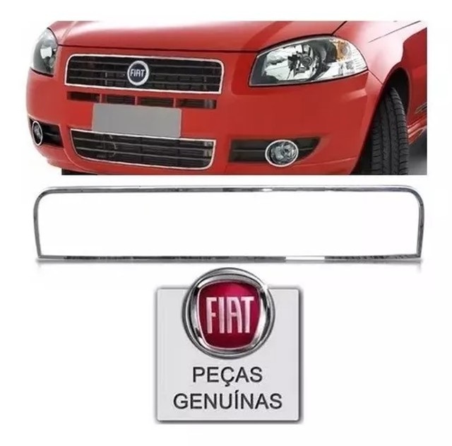 Friso Cromado Da Grade Superior Original Fiat