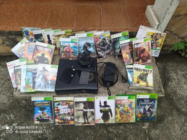 Xbox 360 Desbloqueado:+ 27 Jogos 3 Físicos, 24 Digitais e Kinect!, Console  de Videogame Xbox 360 Usado 89636894