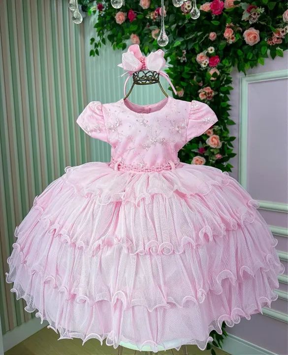 Vestidos de Festa Luxo para Bebês - 3 meses a 3 anos