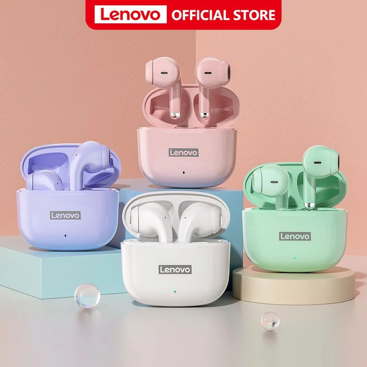 Fone de Ouvido Bluetooth Lenovo LP40 - Novo - Foto 5