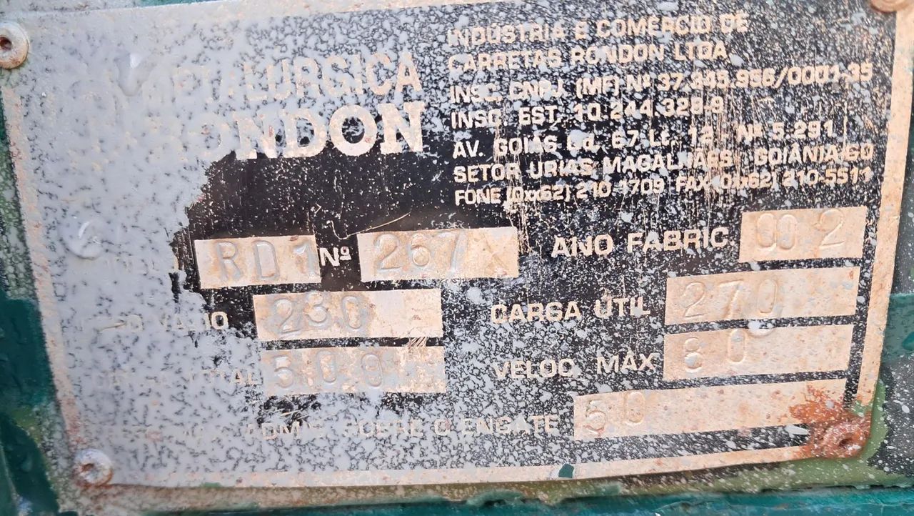 Carretinha reboque Rondon, 1 eixo, 2.20m x 1.20m, reformada e emplacada. - Foto 6