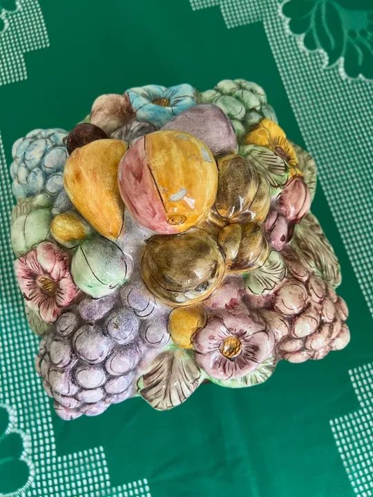 Decoração Fruteira Porcelana 20x18 cms -Antiga (crédito, débito, Pix e PicPay ) - Foto 2