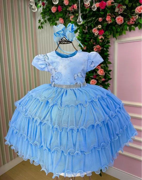 Vestidos de Festa Luxo para Bebês - 3 meses a 3 anos - Foto 4