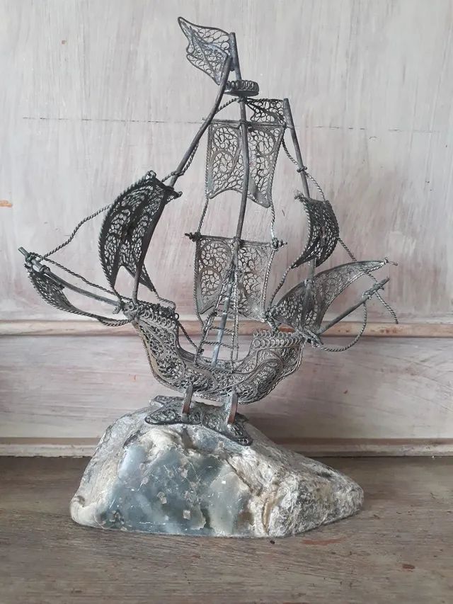 Caravela Portuguesa em filigrana. - Foto 3