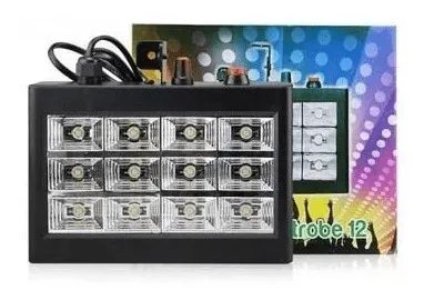 Strobo 12 Leds Branco Rítmico Bivolt Iluminação De Festa - Loja Natan Abreu - Foto 3