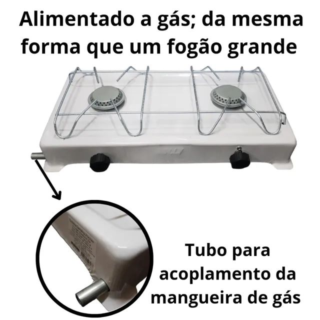 Fogão portátil a gás 2 bocas - Foto 3