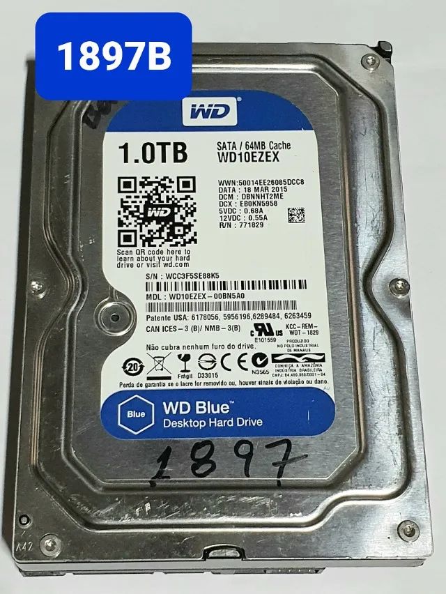 Placa Logica Hd 1 Tb Wd10ezex-00bn5a0 - Cod. 1897b