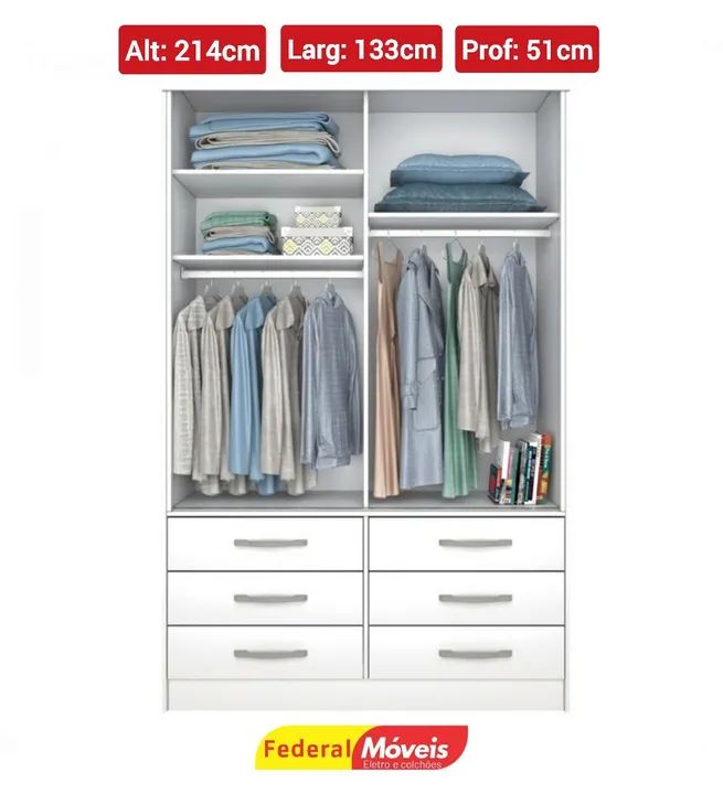 Guarda Roupa com 2 Portas Novo Fazemos Entrega  - Foto 2