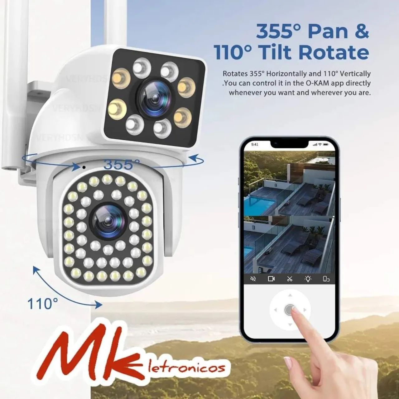 Câmera Dual 8MP 5G WiFi ( Lacrado )