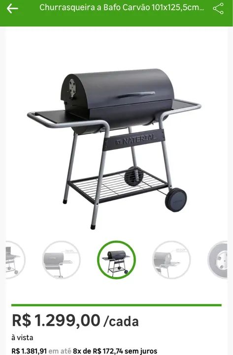 Churrasqueira  americana com duas grelhas em alturas diferentes - Foto 2