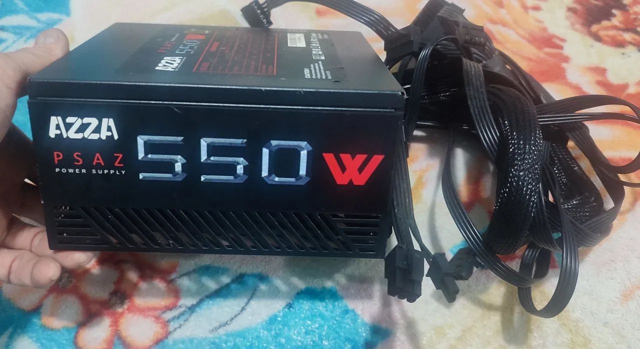 Fonte Azza 550w 80 plus *leia*
