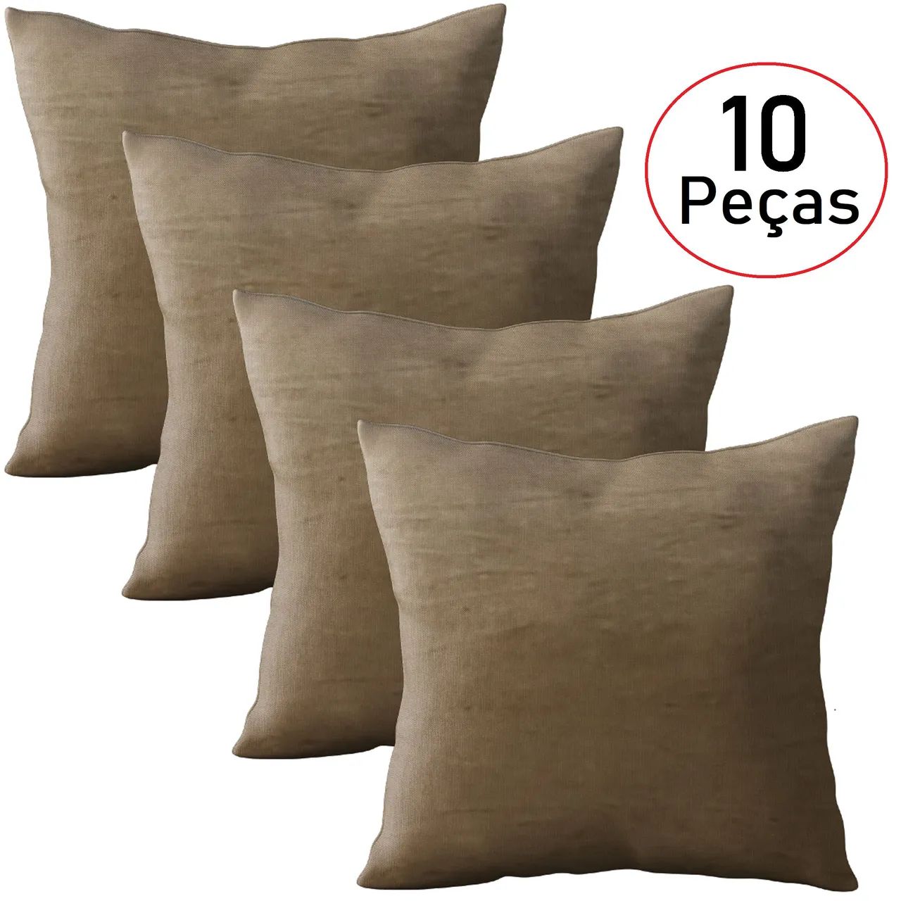 Kit 10 Capa de almofadas decorativas de luxo atacado 45x45 modernas conjunto marrom