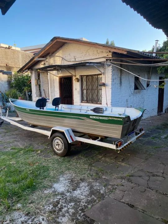 Barco alumínio com carreta rodoviária - Foto 9
