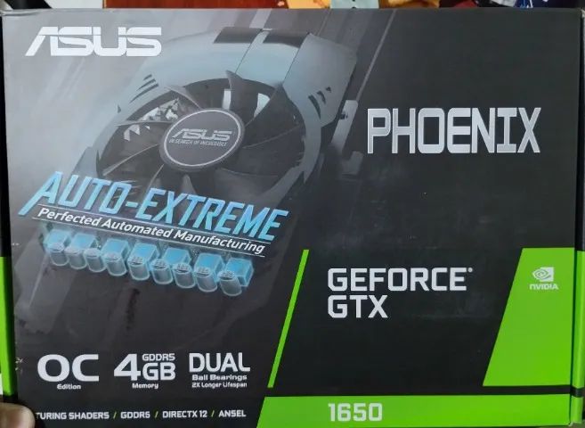 PLACA DE VIDEO ASUS PHOENIX NVIDIA GEFORCE GTX 1650 OC, 4GB, GDDR5 - PH- GTX1650-O4G - Placas de Vídeo - Januária 1327735104 | OLX