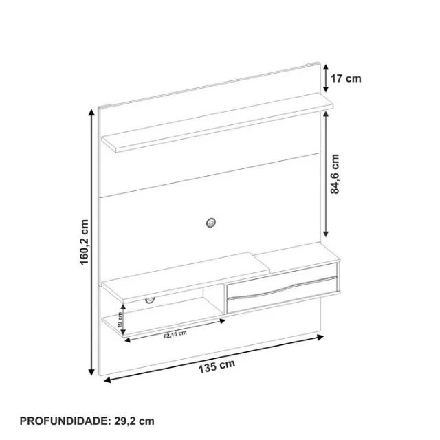"Elegância e Harmonia: Painel Notável 1155 para TV até 55? com Acabamento Off White e Frei - Foto 3