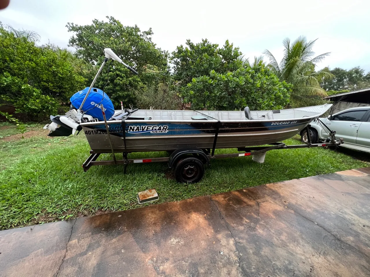 Barco de alumínio para pesca 6 metros com motor yamaha 40 4 tempos