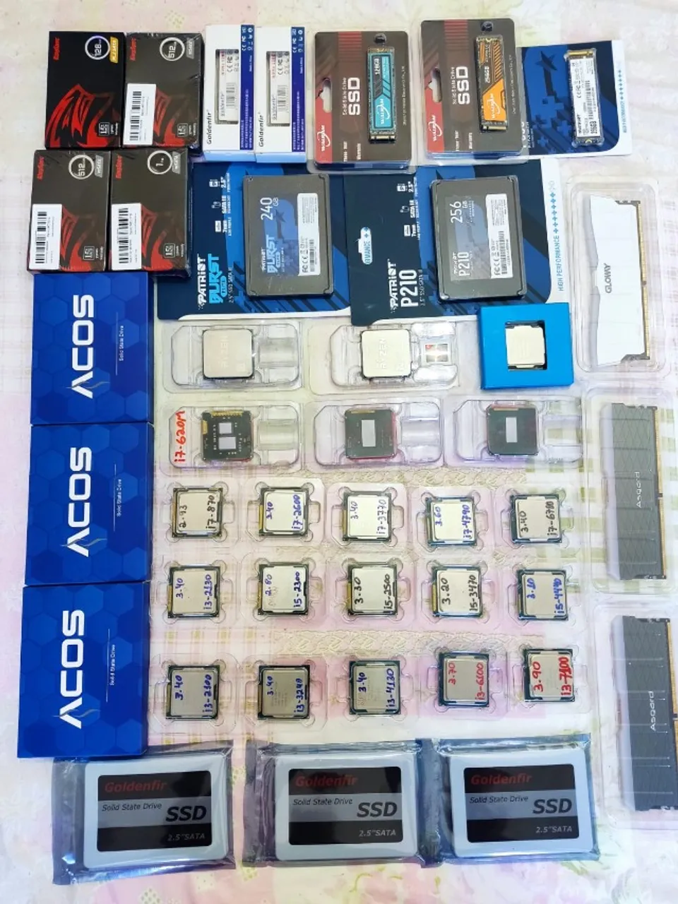 SSD 120,240,500,1Tera,2Tera e Memorias,Processadores,Placa de Video,Novos(Passo Cartao)Lei