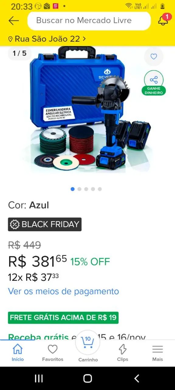 Esmerilhadeira nova LACRADA 64341594531331120