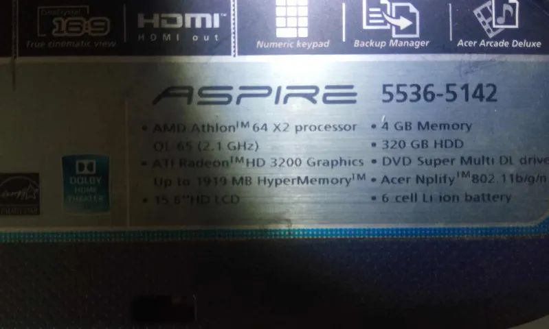 Notebook Acer Aspire 5536 usado. - Foto 3