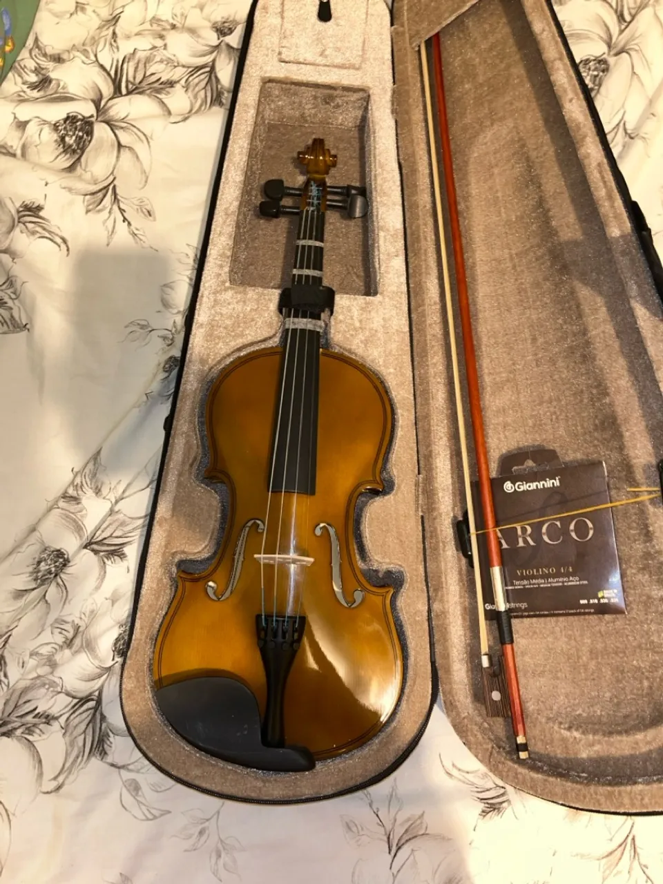 Violino 4/4 com arco e acessórios