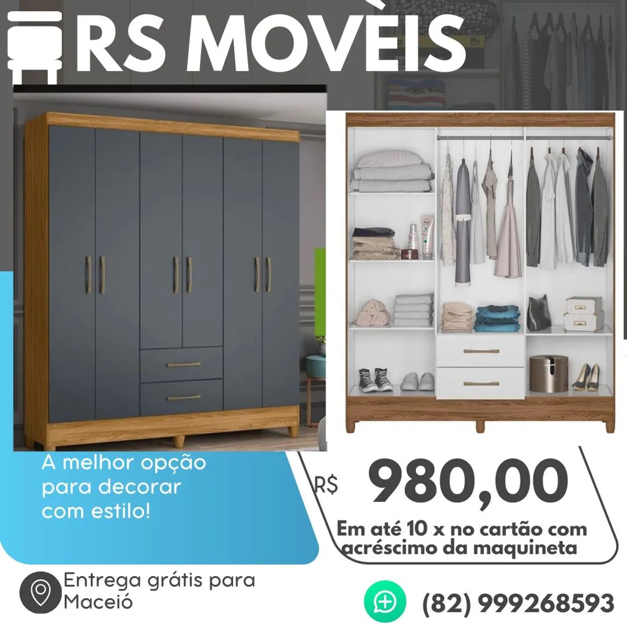 Guarda roupa de solteiro 