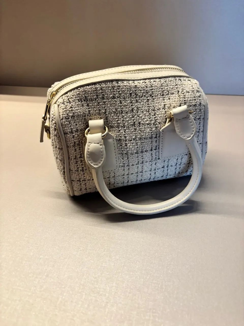 Bolsa de mão Zara. estruturada em tecido - Foto 3