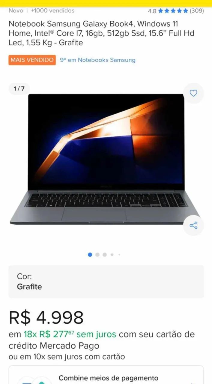 Samsung book i7 11th - Foto 4