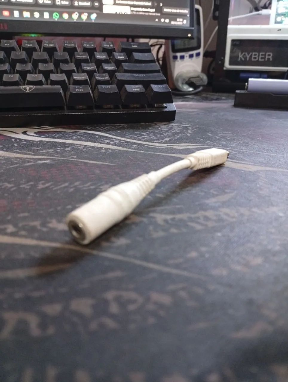 Adaptador P2 áudio extensor 