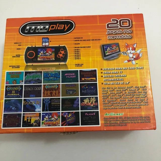 MD Play portátil - Mega Drive na palma da sua mão, com caixa e jogos! - Foto 2