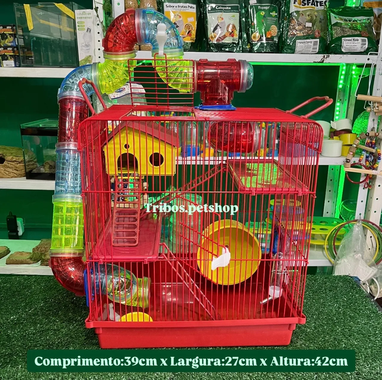 Gaiola para hamster 3 andares super luxo