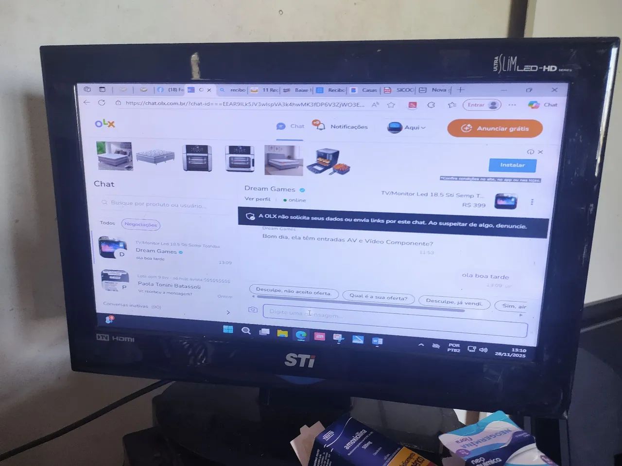 TV/Monitor Led 18.5 Sti Semp Toshiba