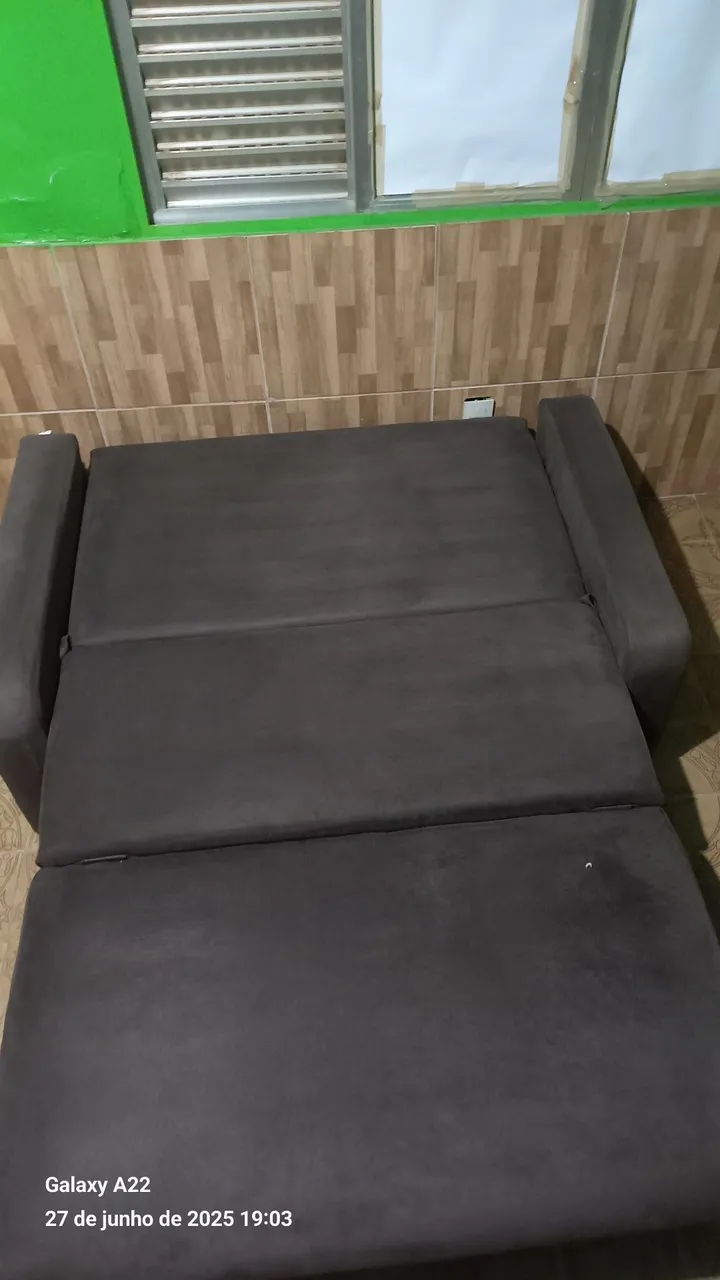 Sofá Cama Marrom confortável