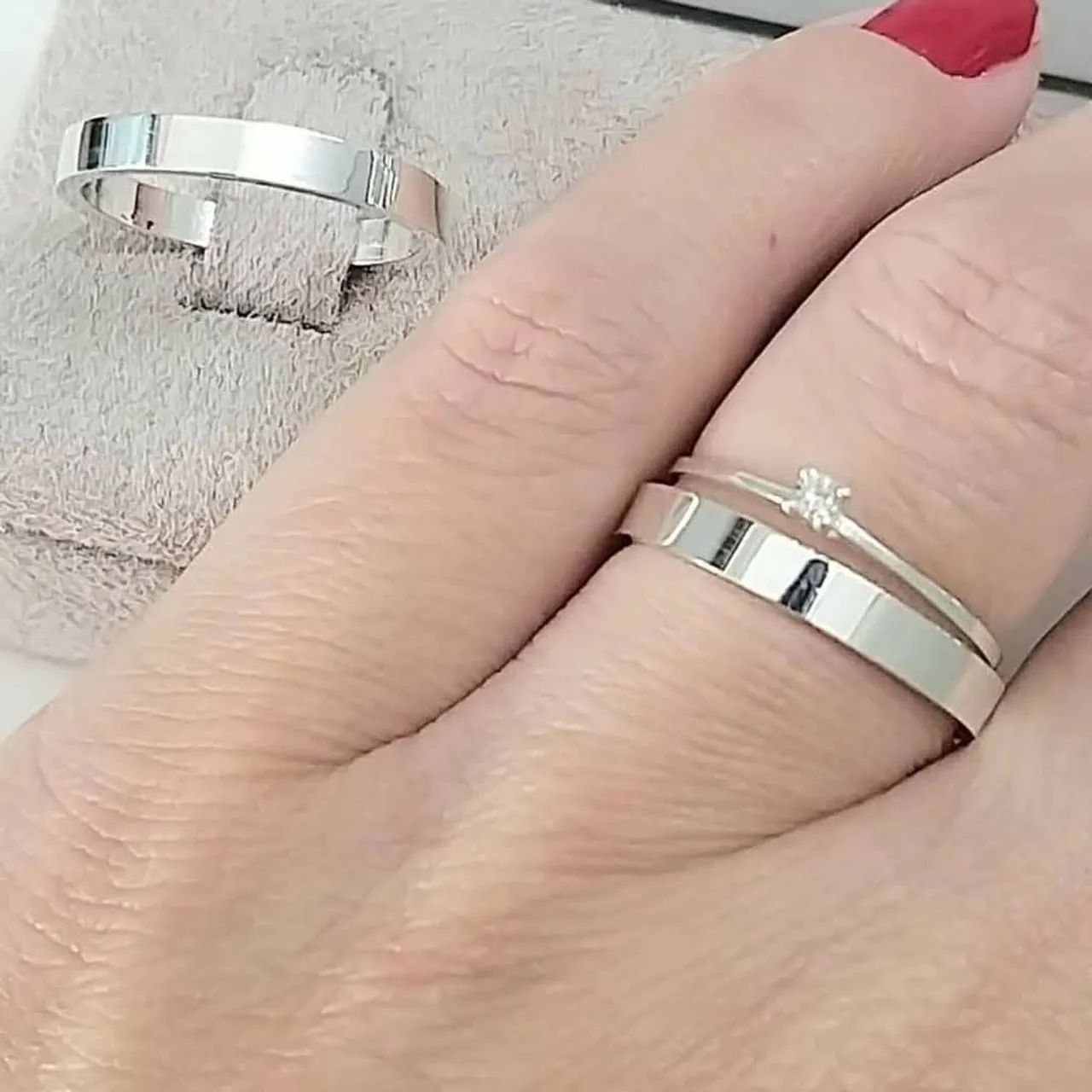 Alianças prata melhor qualidade  - Foto 3