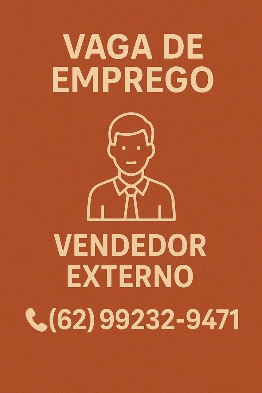 Vaga de Emprego - Vendedor Externo