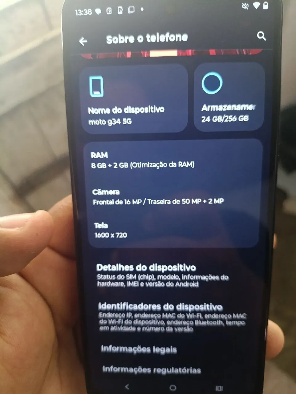 MotoG G34 5g 8Gb de Ram 256Gb interno