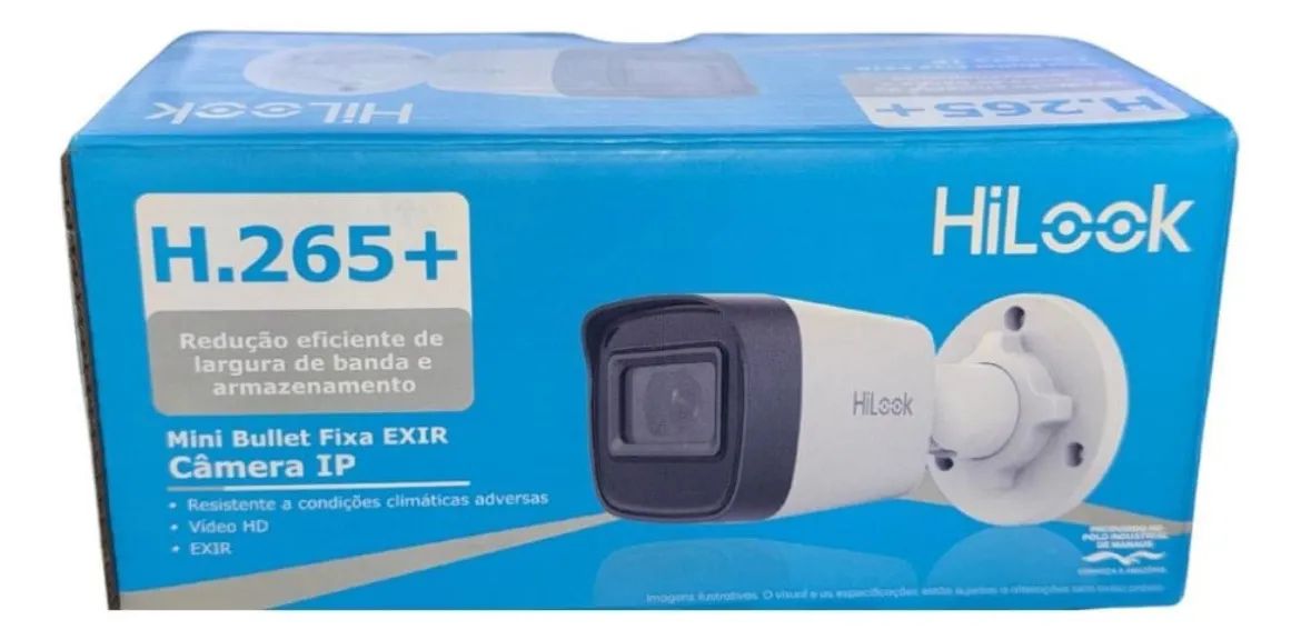 Câmera Hilook Bullet IPC-B121H-C, 2MP, Branca H. 265+ - HILOOK