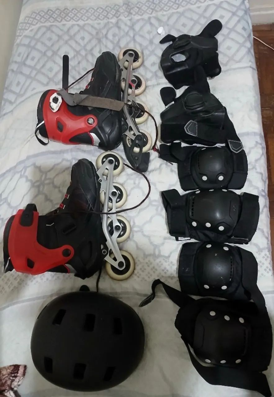 PATINS OLEXO TAM 42 43 + EQUIP DE PROTAÇÃO