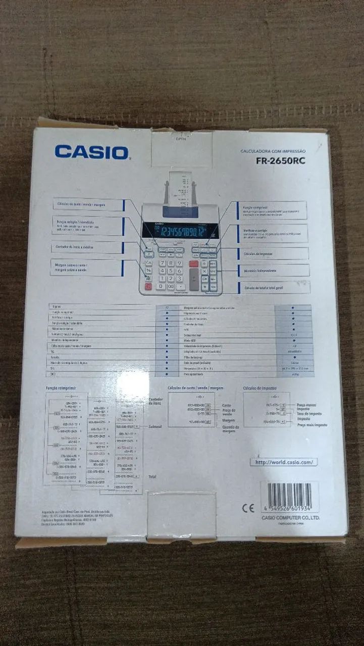 Calculadora Casio FR-2650RC com Impressão - 12 Dígitos - Foto 4