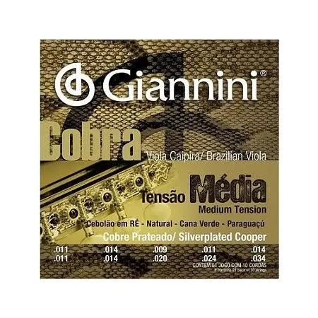 Encordoamento viola cobra cebola em Re tensão média Giannini