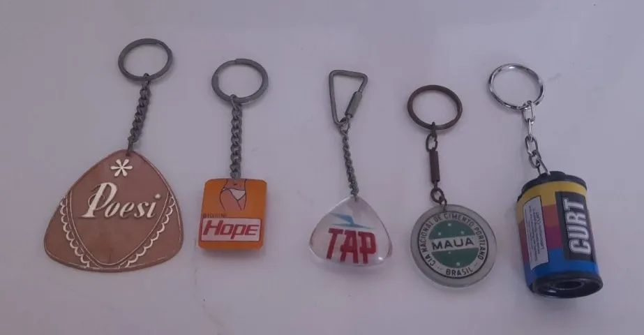 5 Lindos Chaveiros,Lote Raro,Antigos,Em Muito Bom Estado