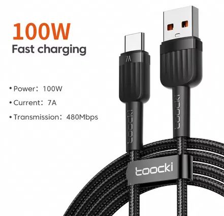 Cabo USB-C 100W 7A - 3 Metros!