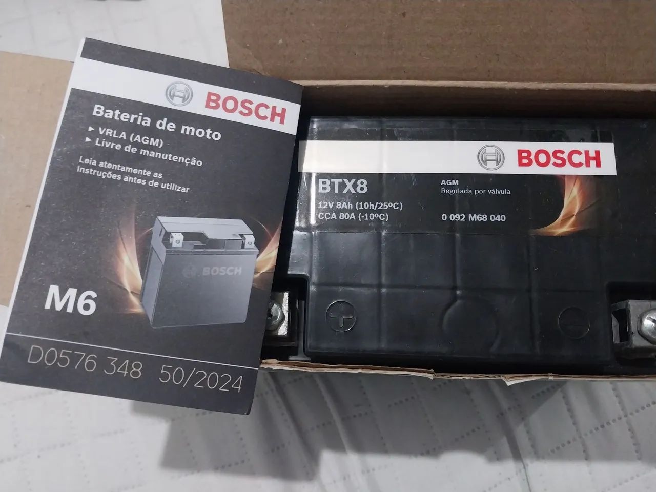 Bateria de Moto Bosch BTX8 YTX9-BS,12 v 8 amperes  - Foto 2