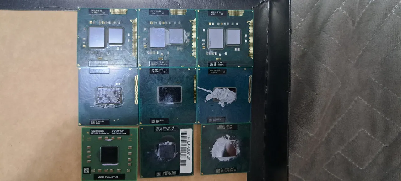 Lote de processadores de notebook