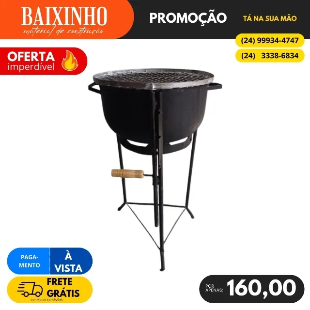 Churrasqueira Regulável Redonda